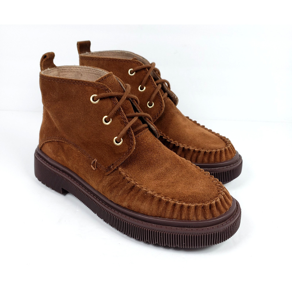 Kelsi Dagger Brooklyn Womens Size 5.5 Brown Suede Ankle Bootie Boots Shoes